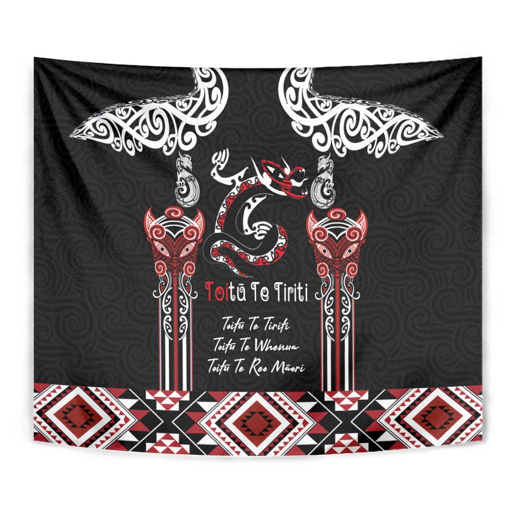 Aotearoa Toitu Te Tiriti-Maori Taniwha Tapestry Toitu Te Whenua Toitu Te Reo Maori LT03 - Polynesian Pride