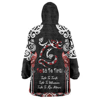 Aotearoa Toitu Te Tiriti-Maori Taniwha Wearable Blanket Hoodie Toitu Te Whenua Toitu Te Reo Maori LT03 - Polynesian Pride