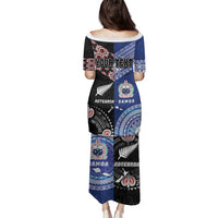 Personalised Aotearoa and Samoa Together Family Matching Puletasi and Hawaiian Shirt Tatau Art Tattoos-Taniko and Tukutuku with Maori Pattern LT03 - Polynesian Pride