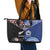Personalised Aotearoa and Samoa Together Leather Tote Bag Tatau Art Tattoos-Taniko and Tukutuku with Maori Pattern