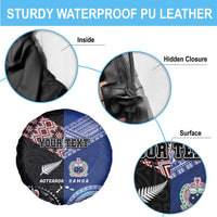 Personalised Aotearoa and Samoa Together Spare Tire Cover Tatau Art Tattoos-Taniko and Tukutuku with Maori Pattern