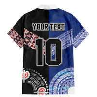 Custom Aotearoa and Samoa Rugby Family Matching Mermaid Dress and Hawaiian Shirt Maori Warrior and Teuila Emblem-Tatau with Taniko Art LT03 - Polynesian Pride