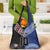 Custom Aotearoa and Samoa Rugby Grocery Bag Maori Warrior and Teuila Emblem-Tatau with Taniko Art