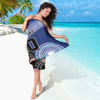 Custom Aotearoa and Samoa Rugby Sarong Maori Warrior and Teuila Emblem-Tatau with Taniko Art