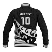 Custom NZ Rugby Baseball Jacket Koru and Silver Fern Sporty Style