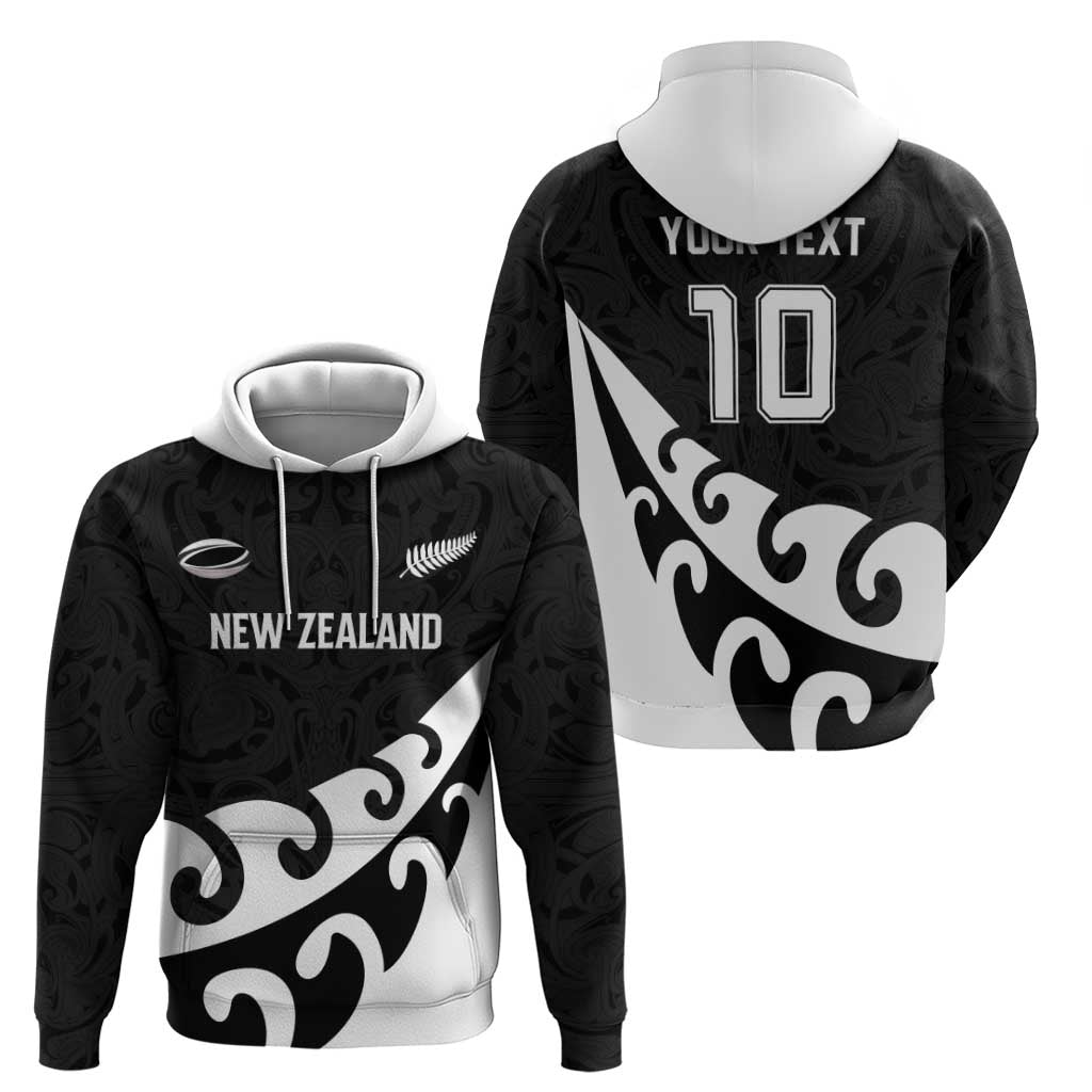 Custom NZ Rugby Hoodie Koru and Silver Fern Sporty Style LT03 - Polynesian Pride