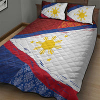 Philippines National Flag Day Quilt Bed Set Polynesian and Yakan Tattoo Brush Style LT03 - Polynesian Pride