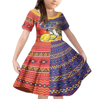 Philippines Kadayawan Family Matching Mermaid Dress and Hawaiian Shirt Filipino Eagle Durian with Polynesian and Igorots Pattern