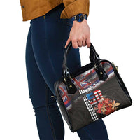 Hawaii Statehood Day Shoulder Handbag 50th state of the United States Kakau Tattoos and Hibiscus Grunge LT03 - Polynesian Pride