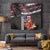 Hawaii Statehood Day Tapestry 50th state of the United States Kakau Tattoos and Hibiscus Grunge - Polynesian Pride
