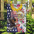Hawaii and United States Together Garden Flag Seal of Hawaii and Bald Eagle - Polynesian Pride