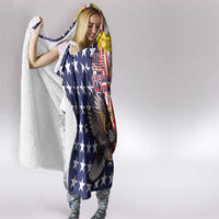 Hawaii and United States Together Hooded Blanket Seal of Hawaii and Bald Eagle - Polynesian Pride