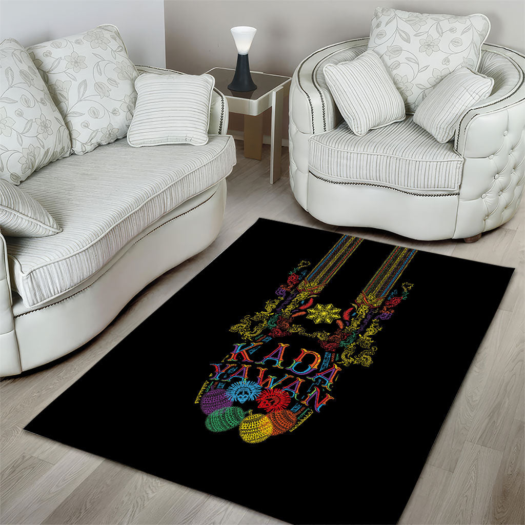 Philippines Kadayawan Festival Area Rug Polynesian Tribal Art Barong Style