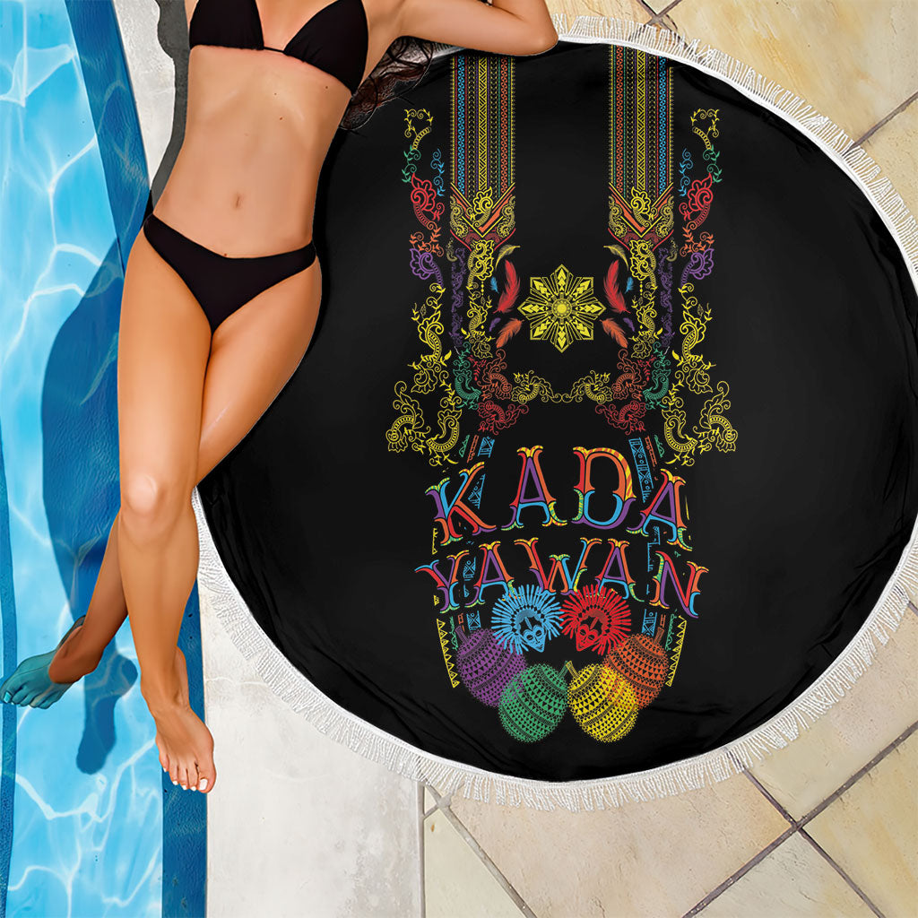 Philippines Kadayawan Festival Beach Blanket Polynesian Tribal Art Barong Style
