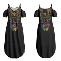 Philippines Kadayawan Festival Couples Matching Summer Maxi Dress and Hawaiian Shirt Polynesian Tribal Art Barong Style LT03 - Polynesian Pride