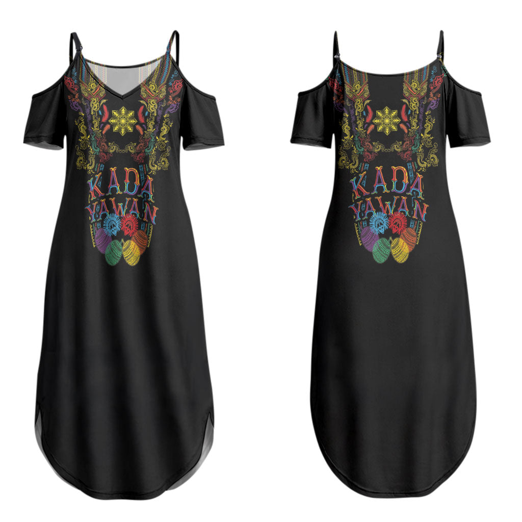 Philippines Kadayawan Festival Couples Matching Summer Maxi Dress and Long Sleeve Button Shirt Polynesian Tribal Art Barong Style LT03 - Polynesian Pride
