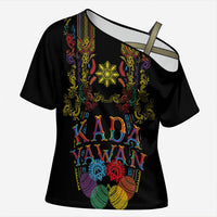 Philippines Kadayawan Festival Cross Shoulder Shirt Polynesian Tribal Art Barong Style