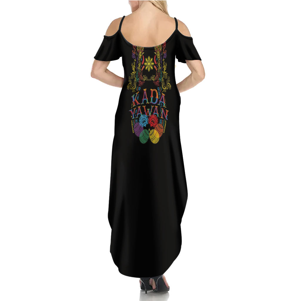 Philippines Kadayawan Festival Family Matching Summer Maxi Dress and Hawaiian Shirt Polynesian Tribal Art Barong Style LT03 - Polynesian Pride