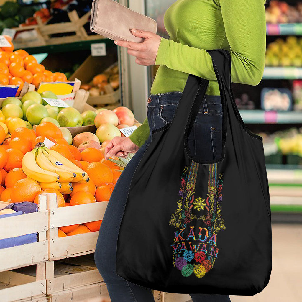 Philippines Kadayawan Festival Grocery Bag Polynesian Tribal Art Barong Style