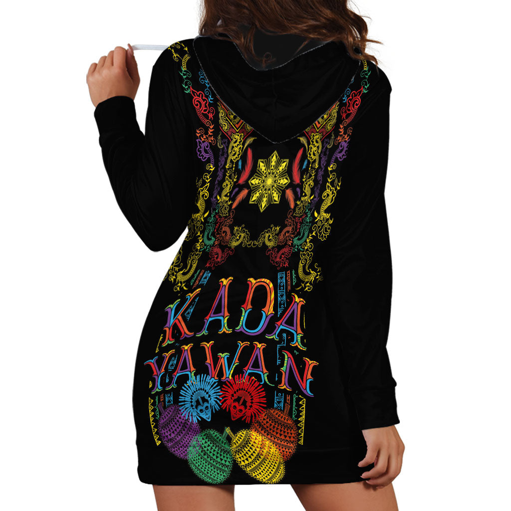 Philippines Kadayawan Festival Hoodie Dress Polynesian Tribal Art Barong Style