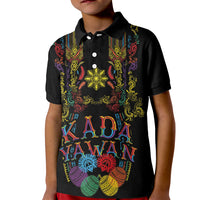 Philippines Kadayawan Festival Kid Polo Shirt Polynesian Tribal Art Barong Style