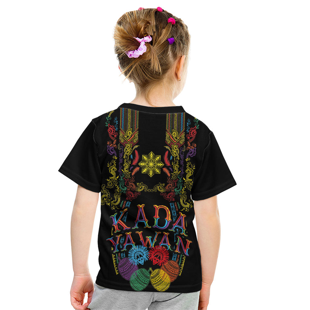 Philippines Kadayawan Festival Kid T Shirt Polynesian Tribal Art Barong Style