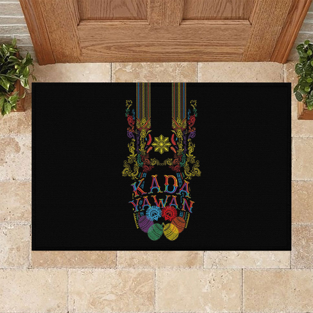 Philippines Kadayawan Festival Rubber Doormat Polynesian Tribal Art Barong Style