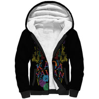 Philippines Kadayawan Festival Sherpa Hoodie Polynesian Tribal Art Barong Style