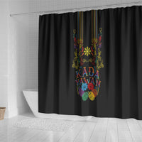 Philippines Kadayawan Festival Shower Curtain Polynesian Tribal Art Barong Style