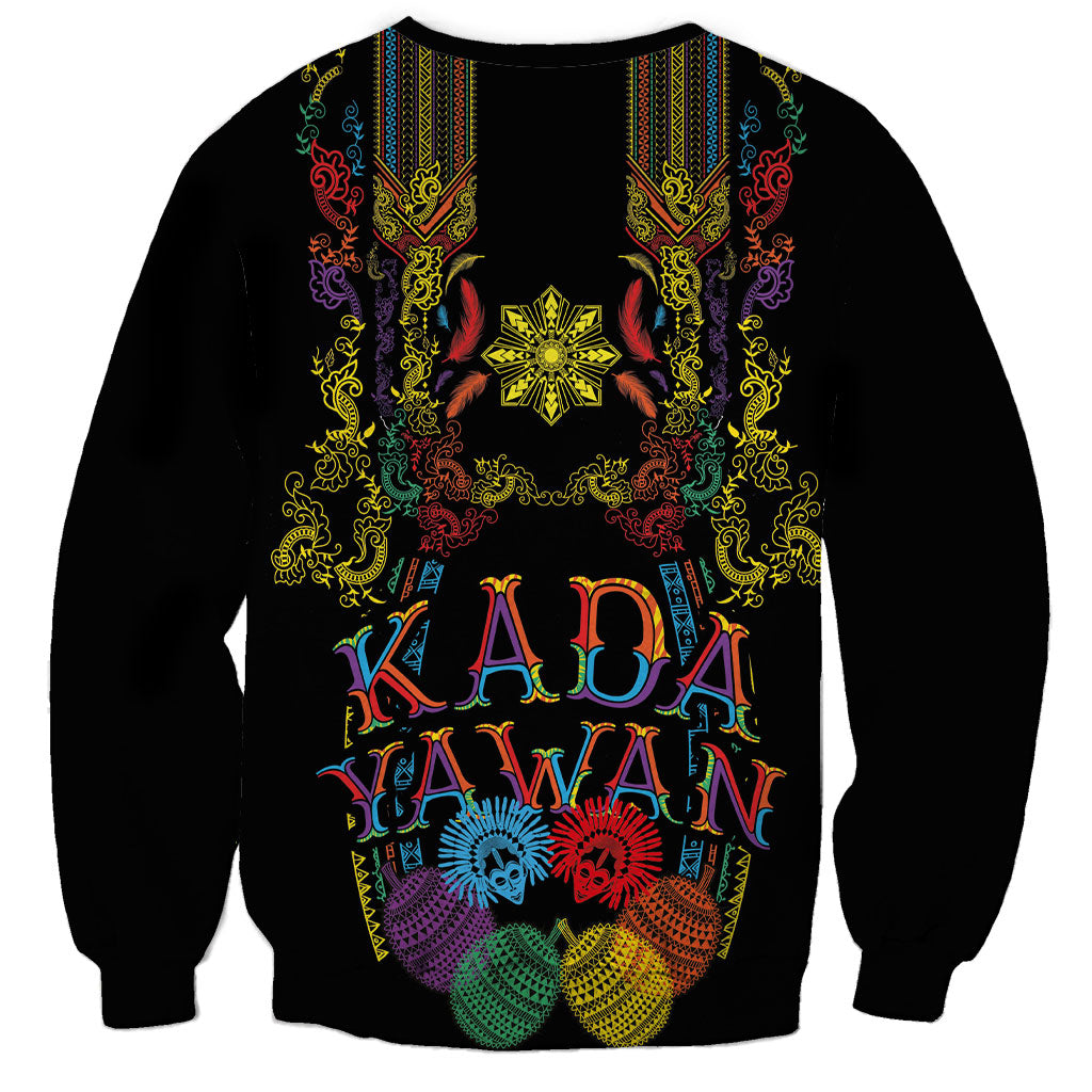 Philippines Kadayawan Festival Sweatshirt Polynesian Tribal Art Barong Style