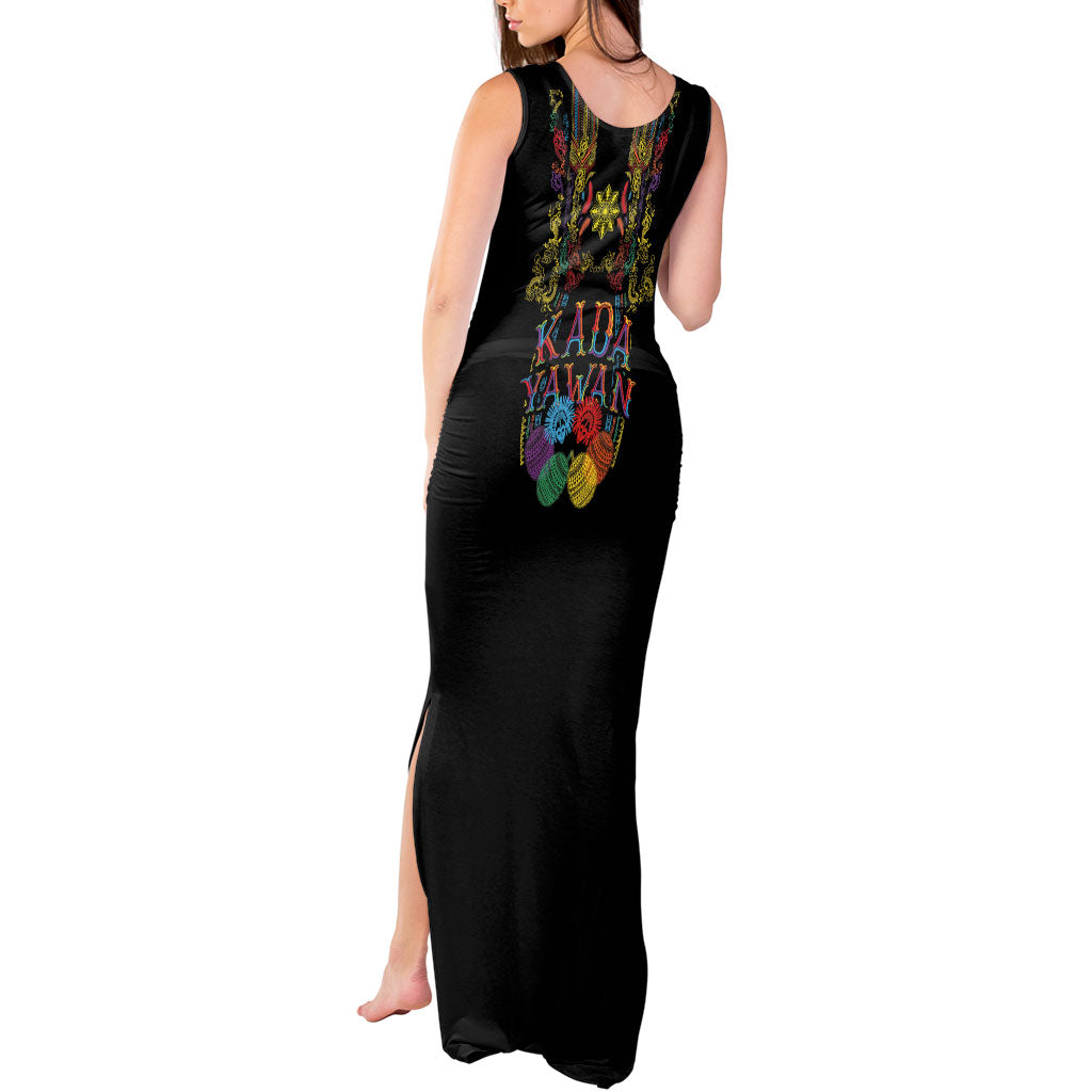 Philippines Kadayawan Festival Tank Maxi Dress Polynesian Tribal Art Barong Style