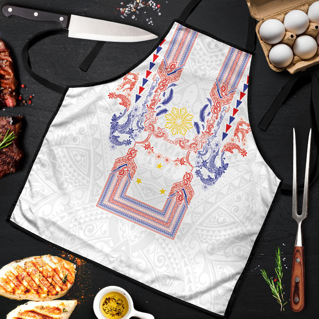 Philippines Barong Style Apron Polynesian Kakau Art Tattoos with Tribal Filipino Sun