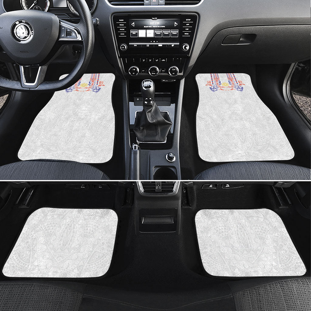 Philippines Barong Style Car Mats Polynesian Kakau Art Tattoos with Tribal Filipino Sun