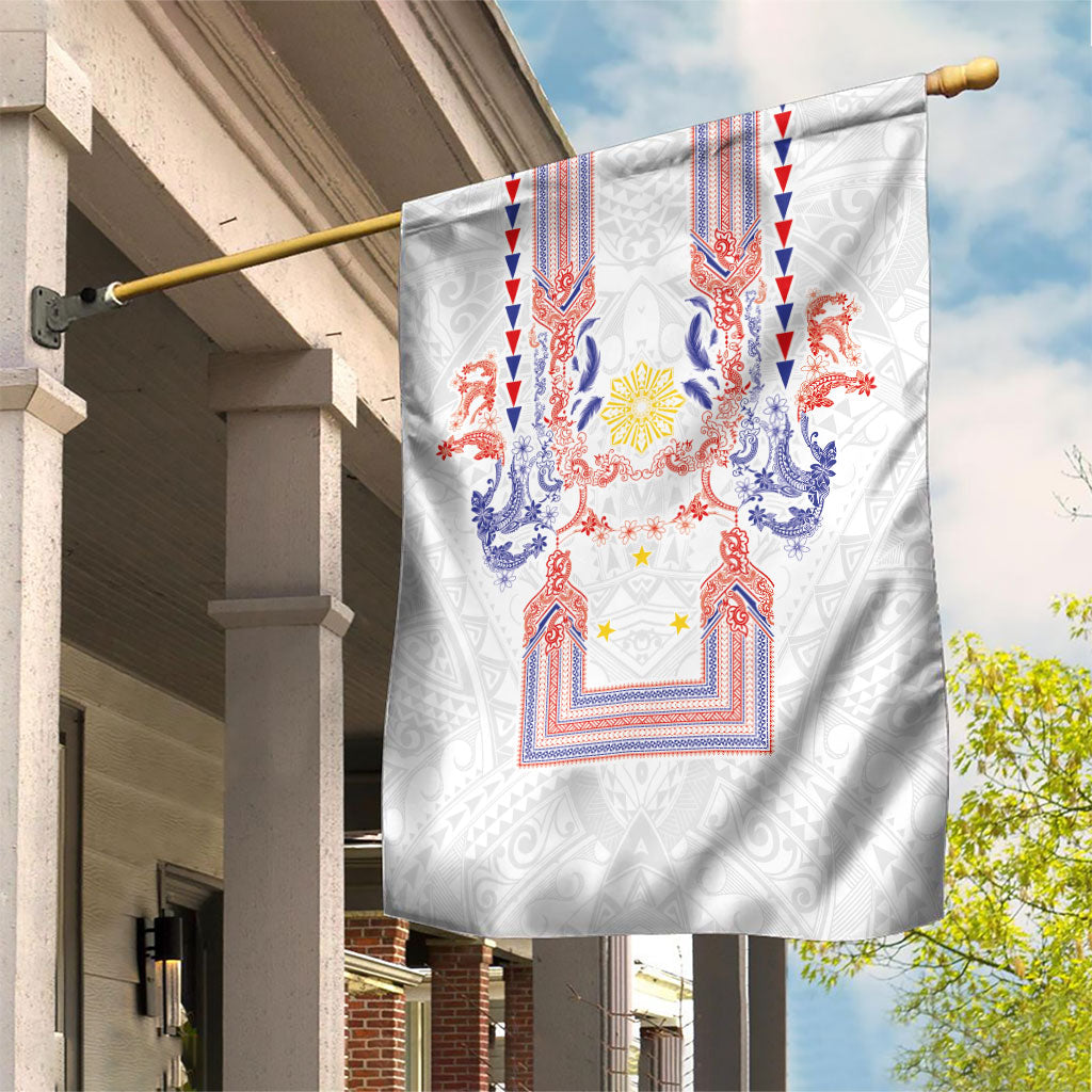 Philippines Barong Style Garden Flag Polynesian Kakau Art Tattoos with Tribal Filipino Sun