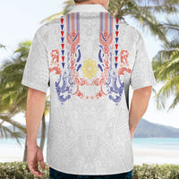 Philippines Barong Style Hawaiian Shirt Polynesian Kakau Art Tattoos with Tribal Filipino Sun