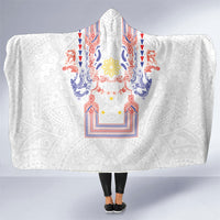 Philippines Barong Style Hooded Blanket Polynesian Kakau Art Tattoos with Tribal Filipino Sun