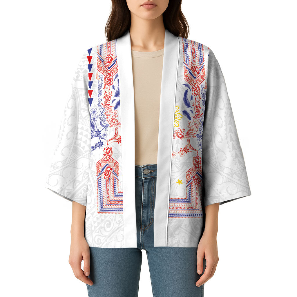 Philippines Barong Style Kimono Polynesian Kakau Art Tattoos with Tribal Filipino Sun