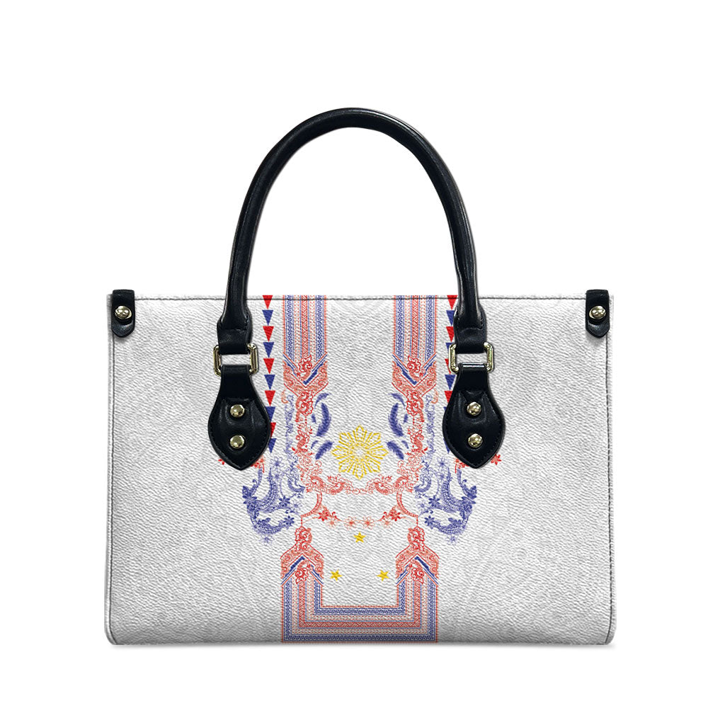 Philippines Barong Style Leather Bag Polynesian Kakau Art Tattoos with Tribal Filipino Sun