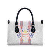 Philippines Barong Style Leather Bag Polynesian Kakau Art Tattoos with Tribal Filipino Sun