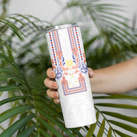 Philippines Barong Style Skinny Tumbler Polynesian Kakau Art Tattoos with Tribal Filipino Sun