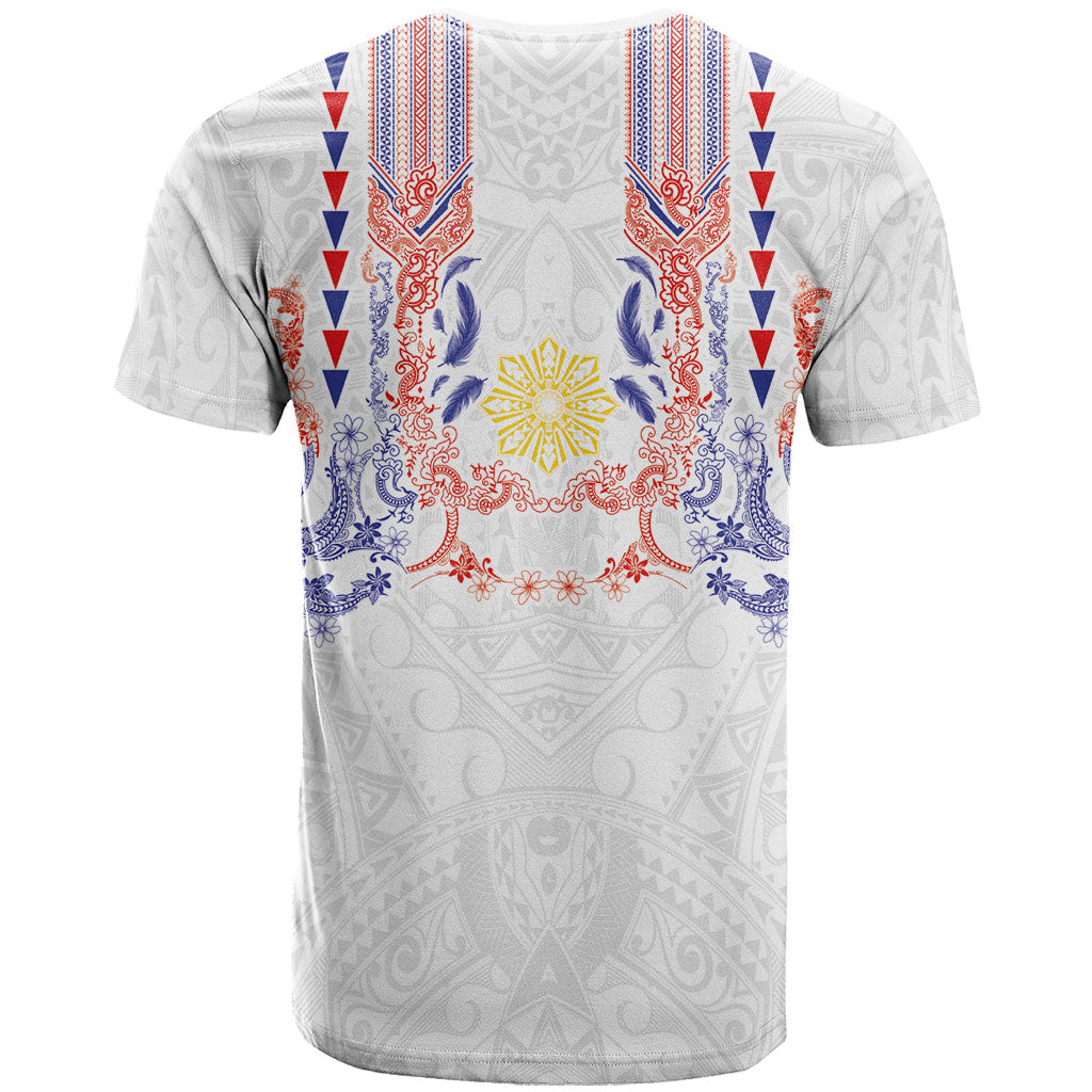 Philippines Barong Style T Shirt Polynesian Kakau Art Tattoos with Tribal Filipino Sun