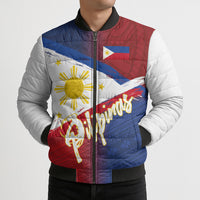 Philippines Basketball Custom Bomber Puffer Jacket Pilipinas Tribal Pattern