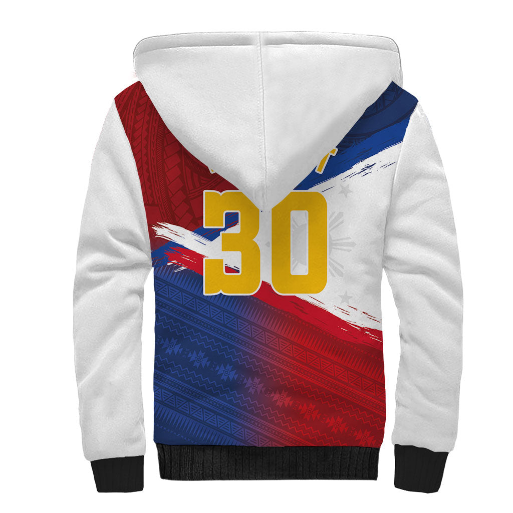 Philippines Basketball Custom Sherpa Hoodie Pilipinas Tribal Pattern