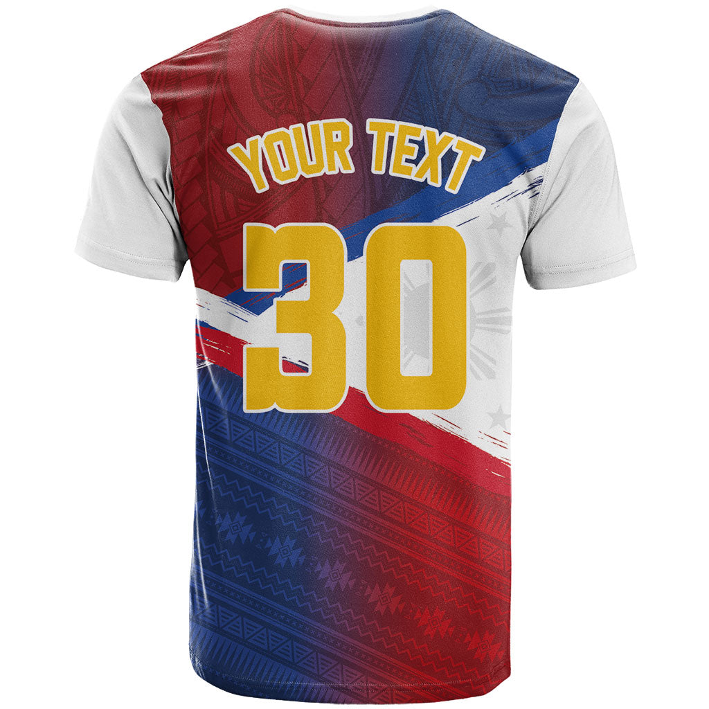 Philippines Basketball Custom T Shirt Pilipinas Tribal Pattern
