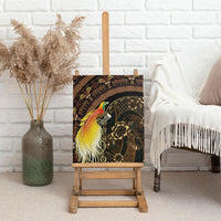 Papua New Guinea and Indonesia Batik Canvas Wall Art Bird of Paradise with Tribal Batik Patterns