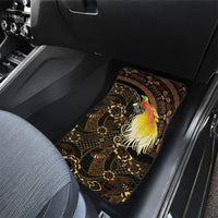 Papua New Guinea and Indonesia Batik Car Mats Bird of Paradise with Tribal Batik Patterns