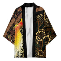 Papua New Guinea and Indonesia Batik Kimono Bird of Paradise with Tribal Batik Patterns