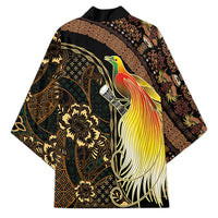 Papua New Guinea and Indonesia Batik Kimono Bird of Paradise with Tribal Batik Patterns