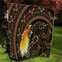 Papua New Guinea and Indonesia Batik Quilt Bird of Paradise with Tribal Batik Patterns