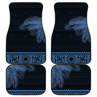 Fiji Palm Leaves Car Mats Masi and Tapa Tribal Pattern Blue Color LT03 - Polynesian Pride